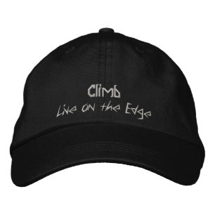 Casquette Brodée Escaladez, Live on the Edge Rock Escalade Casquett