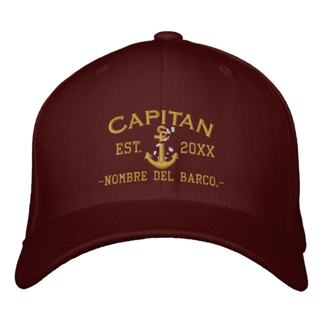 Casquette Brodée ESPAGNOL El Capitan Élégant personnalisé personnal (Devant)