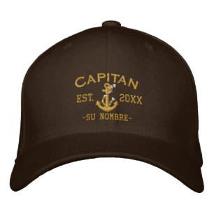 Casquette Brodée ESPAGNOL El Capitan Votre nom et votre année