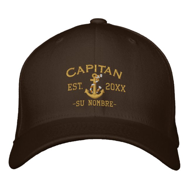 Casquette Brodée ESPAGNOL El Capitan Votre nom et votre année (Devant)