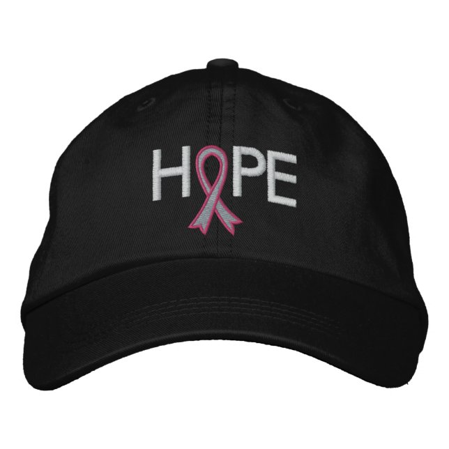 Casquette Brodée ESPOIR - Cancer du sein (Devant)