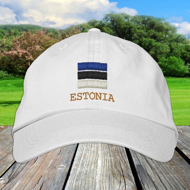 Casquette Brodée Estonie & Estonienne Drapeau mode / Patriotes (Créateur téléchargé)