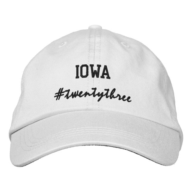 Casquette Brodée Etats-Unis Hashtag Iowa 2023 (Devant)