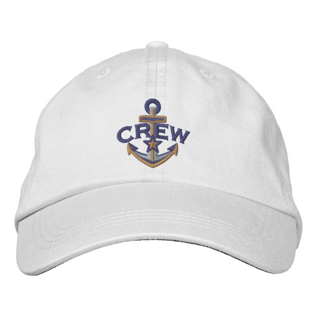 Casquette Brodée Étoile nautique d'équipage Broderie d'ancre (Devant)