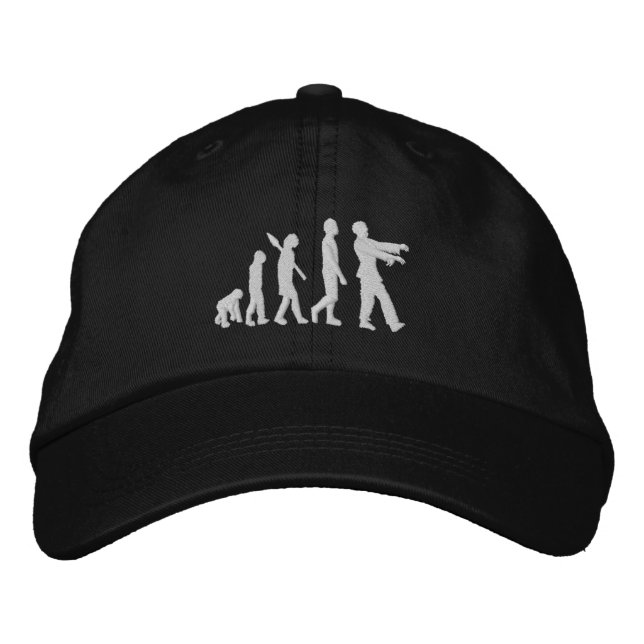 Casquette Brodée Évolution des zombies (Devant)