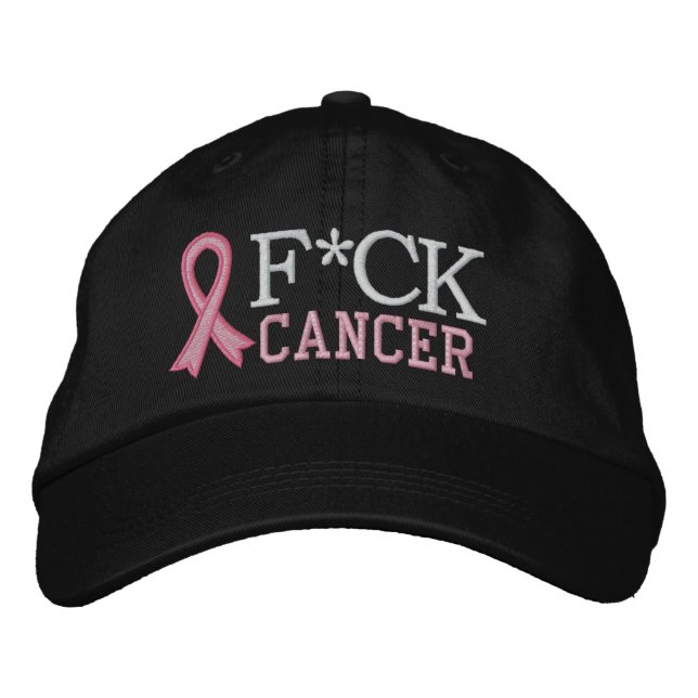 Casquette Brodée F*CK Cancer du sein (Devant)
