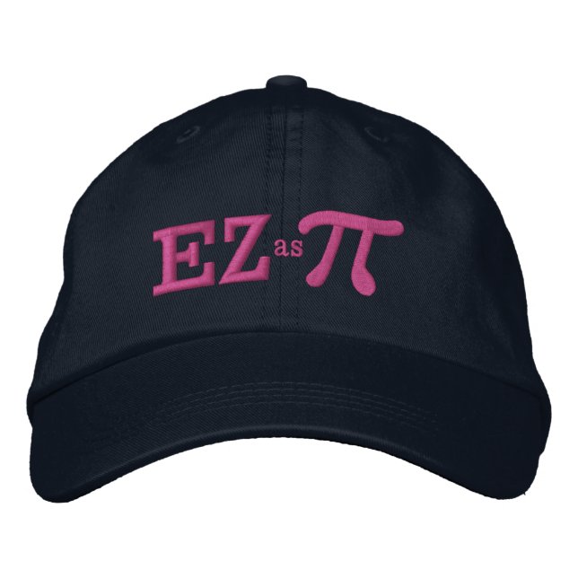 Casquette Brodée Facile comme tarte avec pi (Devant)