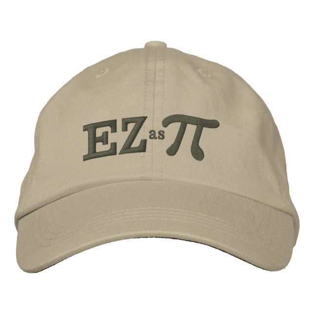 Casquette Brodée Facile comme tarte avec Pi (Devant)