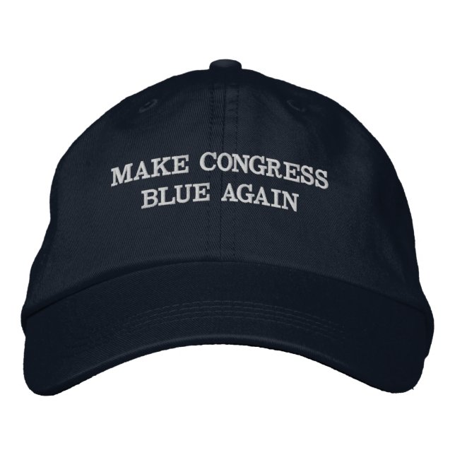 Casquette Brodée Faites le bleu du congrès encore (Devant)