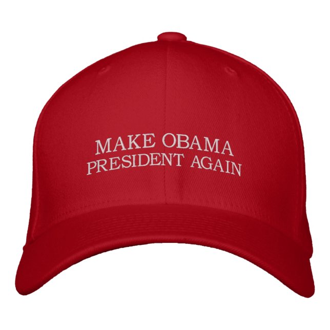 Casquette Brodée FAITES PRÉSIDENT AGAIN d'OBAMA - hasard d'atout (Devant)