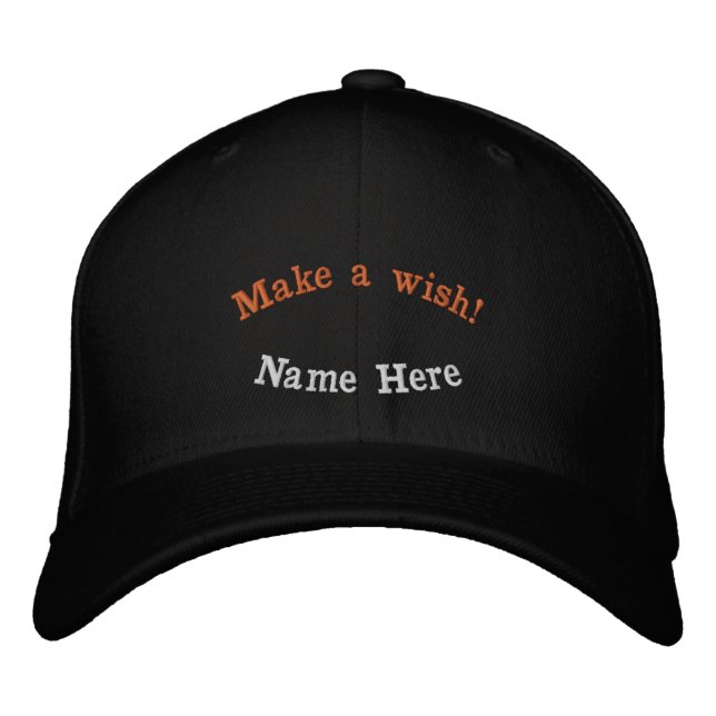 Casquette Brodée Faites un vœu ! Nom ici sur le devant - Initiale B (Devant)