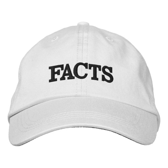 Casquette Brodée Faits chapeau réglable à vendre. (Devant)