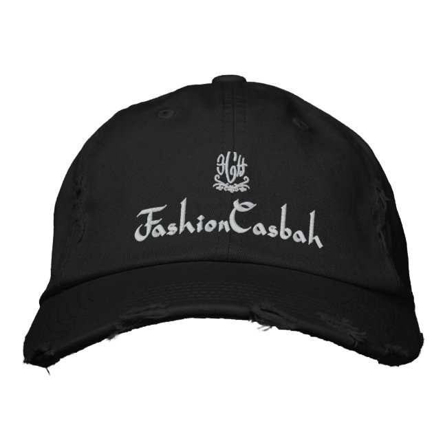 Casquette Brodée FashionCasbah Noir I (Devant)