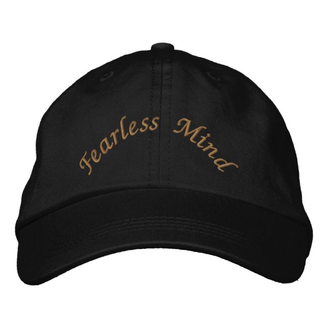 Casquette Brodée Fearless Mind Classic Black Motivational-Hat Style (Devant)