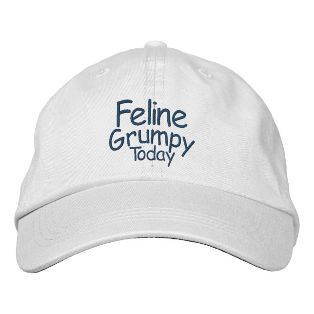 Casquette Brodée Feline Grumpy aujourd'hui (Devant)