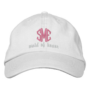 Casquette Brodée Femme d'honneur Mariage personnalisé Monogramme Ca
