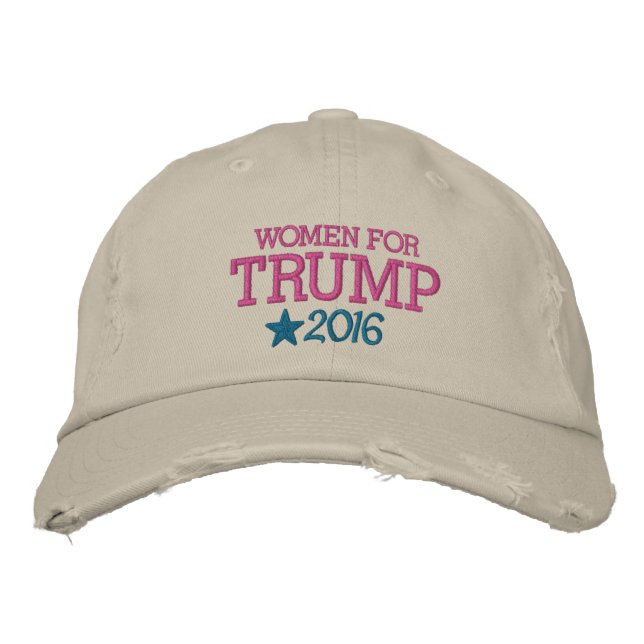 Casquette Brodée Femmes pour Donald Trump - Président 2016 (Devant)
