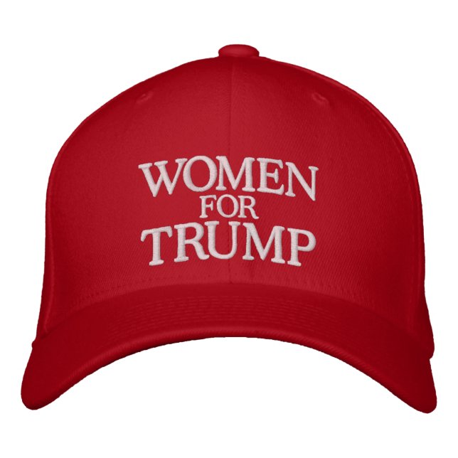 Casquette Brodée Femmes pour Trump MAGA USA 45 47 Rouge (Devant)