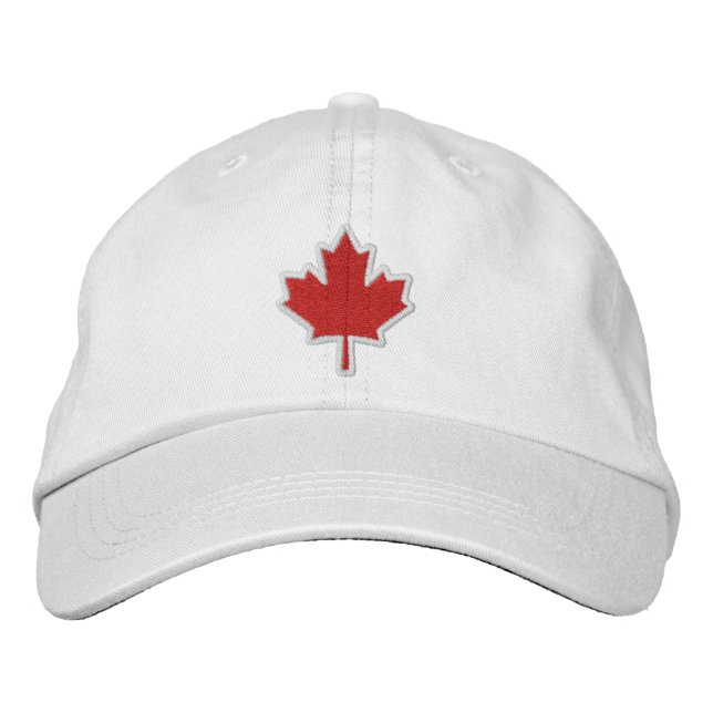 Casquette Brodée Feuille d'érable brodée au Canada (Devant)