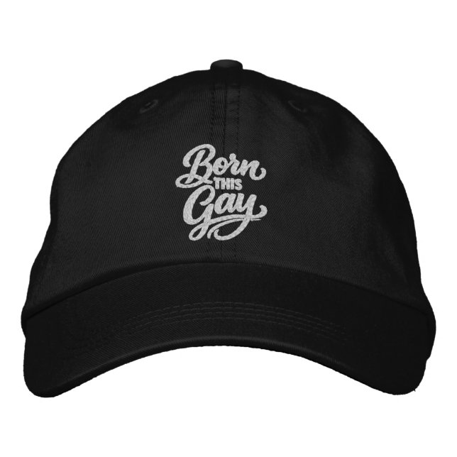 Casquette Brodée Fierté d'être né gay (Devant)