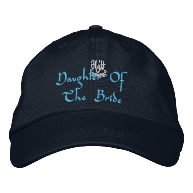 Casquette Brodée Fille De L'Épouse Mariage I Navy (Devant)