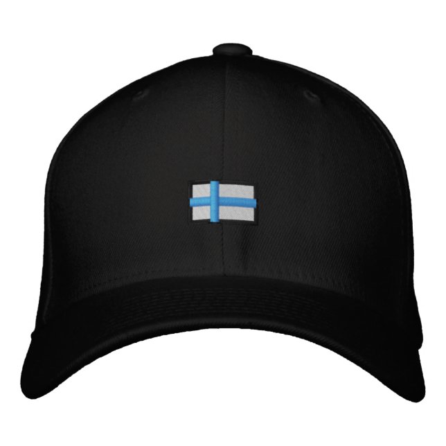 Casquette Brodée Finlande (Casquette noir_ (Devant)