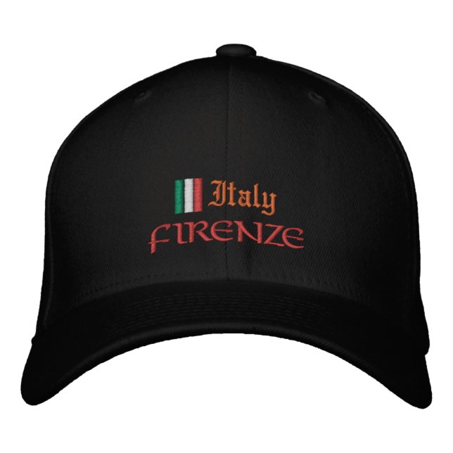 Casquette Brodée Firenze & Italie mode / Drapeau italien Patriotes (Devant)