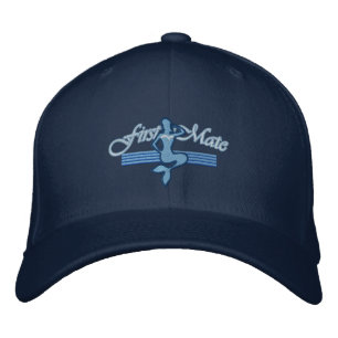 Casquette Brodée FIRST MATE Mermaid Embroidered Design