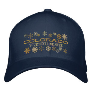 Casquette Brodée Flammes de neige d'hiver personnalisées du Colorad