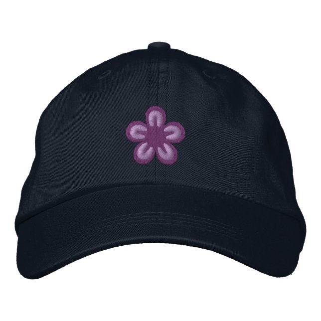 Casquette Brodée Fleur (Devant)