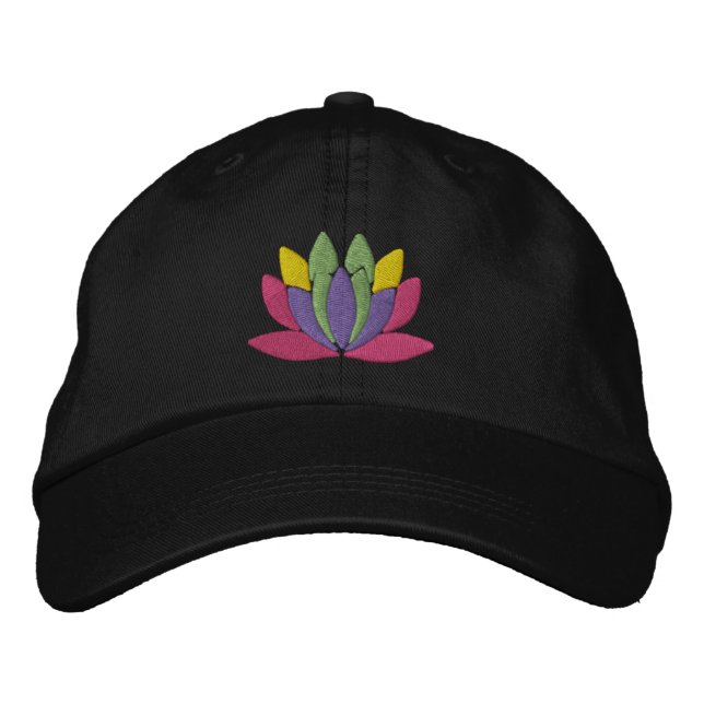 Casquette Brodée Fleur de Lotus (Devant)
