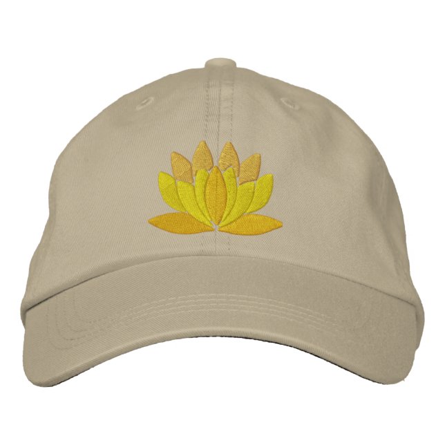 Casquette Brodée Fleur Lotus (Devant)