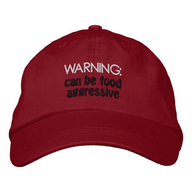 Casquette Brodée Food Aggressive Humans need this baseball hat. (Devant)