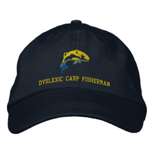 Casquette Brodée Funny Dyslexique pêcheur de carpe