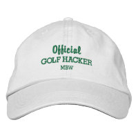 Funny Golf Hacker Personnalisé Monogramme brodé