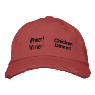 Casquette Brodée Gagnant ! Gagnant ! Dîner de poulet !