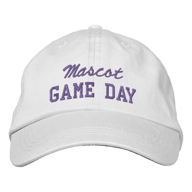 Casquette Brodée Game Day Custom Mascot or Team Name (Devant)