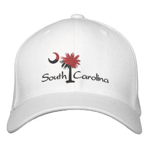 Casquette Brodée Garnet/Noir Carolina Palmetto Moon Embroyé