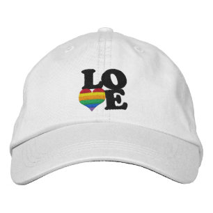 Casquette Brodée Gay pride Rainbow Love Heart