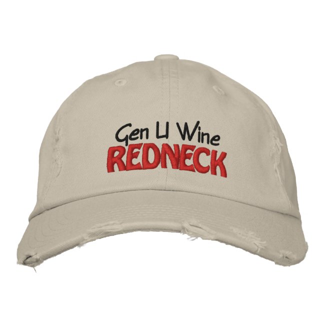 Casquette Brodée Gen U Wine REDNECK (Devant)