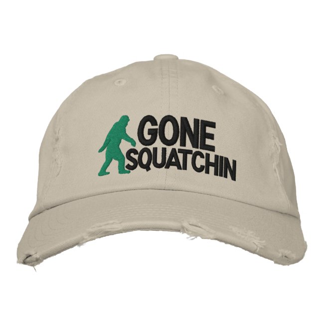 Casquette Brodée Gone Squatchin avec logo bigfoot (Devant)