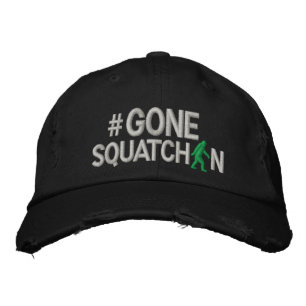 Casquette Brodée Gone Squatchin et hashtag