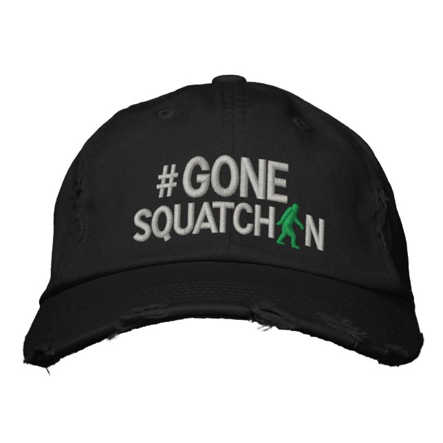 Casquette Brodée Gone Squatchin et hashtag (Devant)
