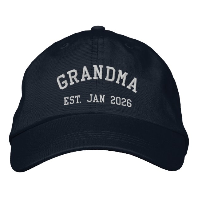 Casquette Brodée Grandma Est. 2026 Custom Embroidered Hat (Devant)