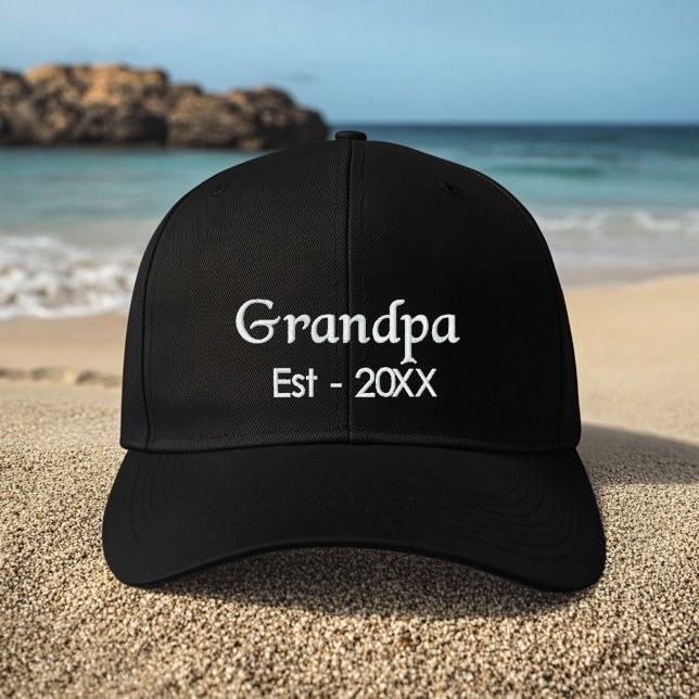 Casquette Brodée Grandpa minimaliste de grossesse en écriture (Créateur téléchargé)