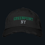 Casquette Brodée GREENPOINT NY Vert sur le Vintage noir<br><div class="desc">GREENPOINT NY Broderie verte sur casquette en coton vintage noir. La broderie est personnalisable à d'autres choix de couleurs en sélectionnant le bouton "Modifier la conception" de l'outil. Vous pouvez également choisir la couleur du casquette sur la page principale de l'article.</div>