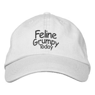 Casquette Brodée Grincheux félin aujourd'hui