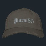 Casquette Brodée Gris monogrammé moderne<br><div class="desc">Casquette de base-ball moderne monogrammed gris brodé.</div>