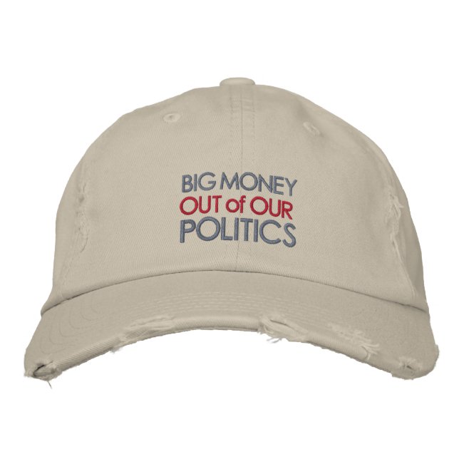 Casquette Brodée Gros Argent De Notre Politique (Devant)
