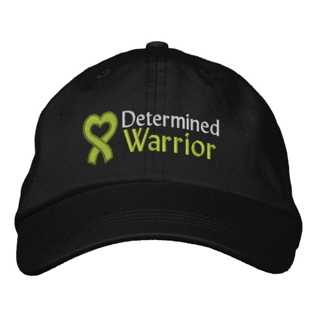 Casquette Brodée Guerrier déterminé - Lymphome (Devant)